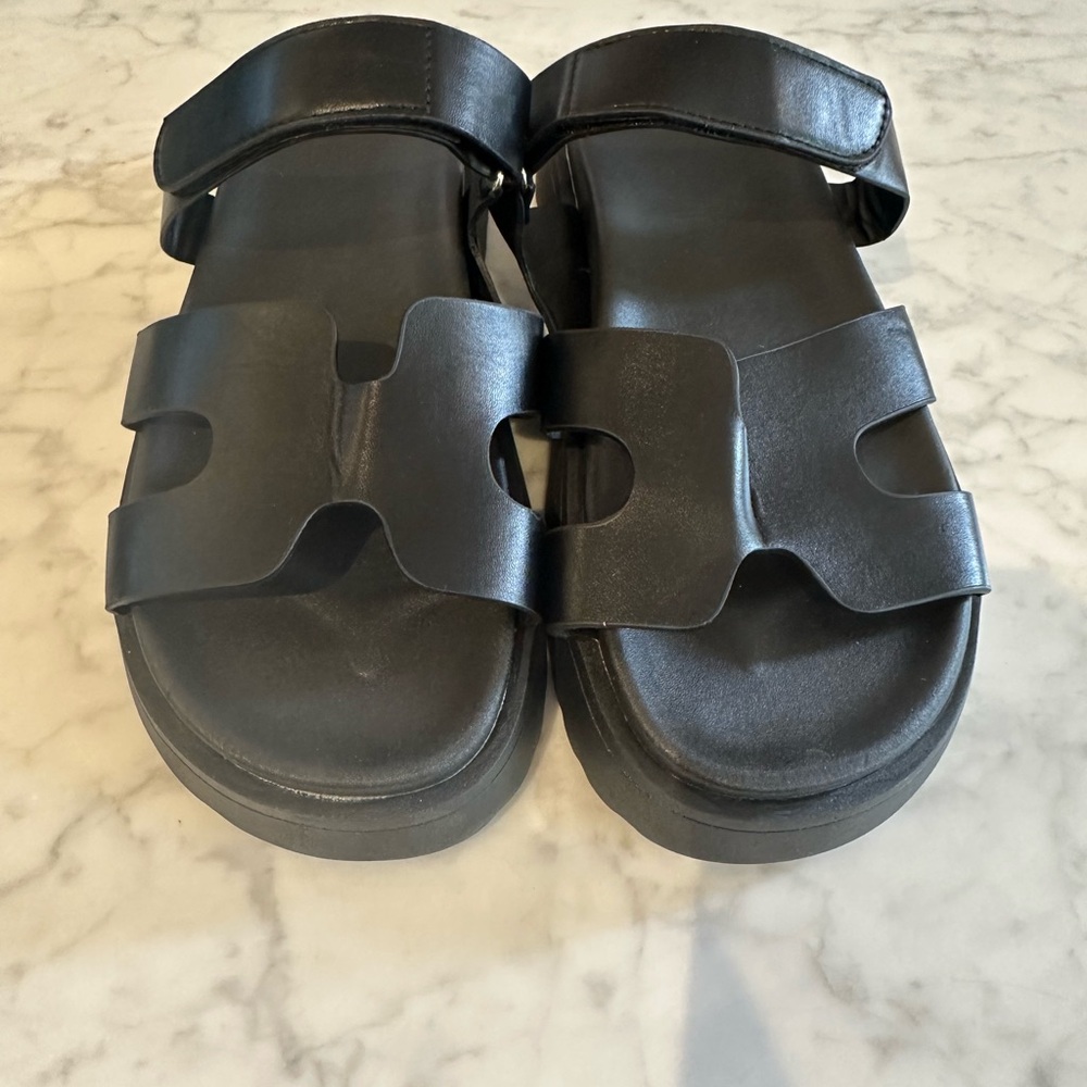 Black Slide Sandals
